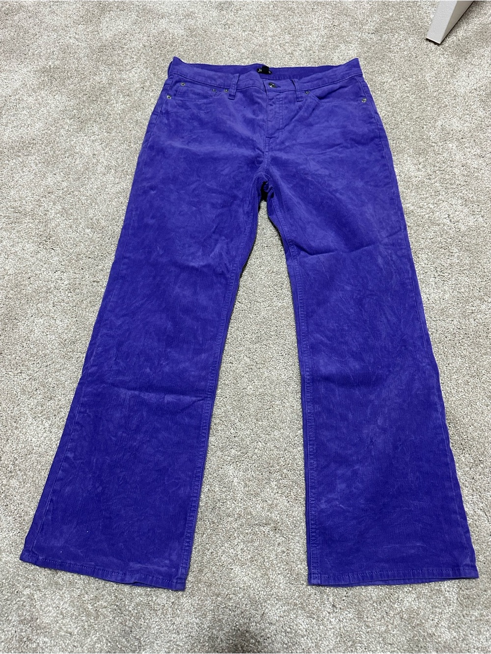 J. Crew Violet Corduroy Wide-Leg Jeans